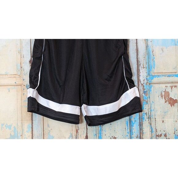 Ultra Performance Mens Size XL Black White Elastic Waist Pull On Athletic Shorts - Picture 5 of 7